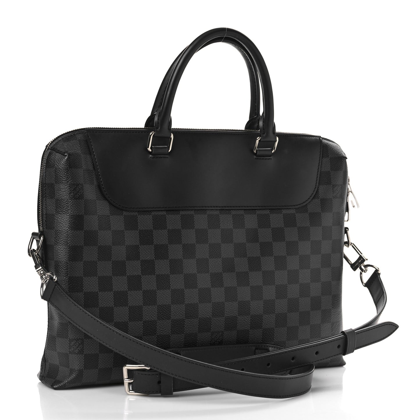 Damier Graphite Porte-Documents Jour