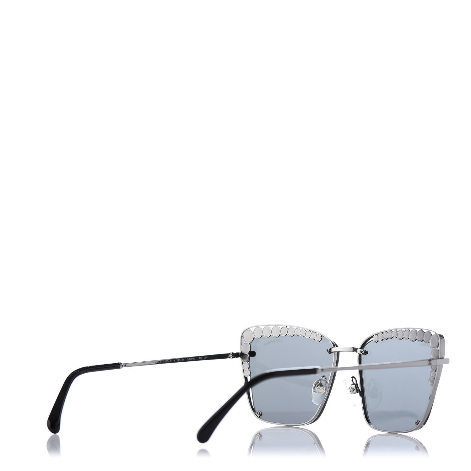 Chanel Square Frame Pearl Sunglasses 4235-H Dark Grey 4 of 8