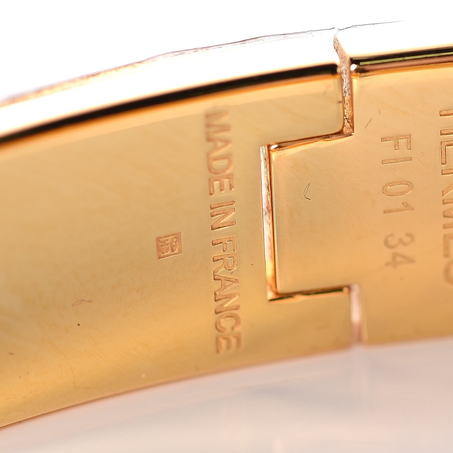 Hermes Enamel Narrow Clic Clac H Bracelet GM Orange 5 of 7