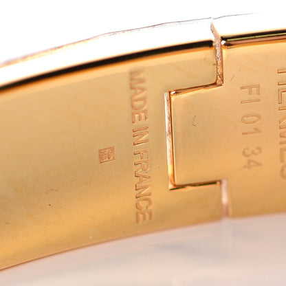 Hermes Enamel Narrow Clic Clac H Bracelet GM Orange 5 of 7
