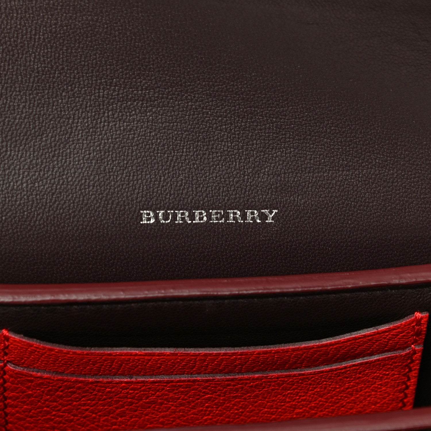 Burberry Goatskin Mini D-Ring Bag Bright Red 6 of 9
