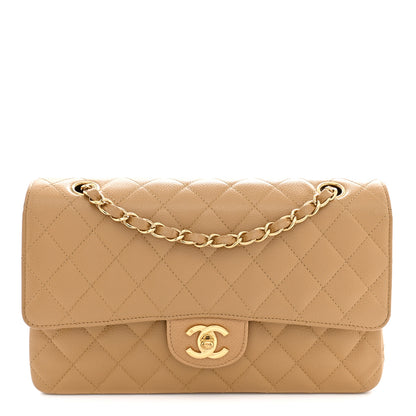 Chanel Caviar Quilted Medium Double Flap Beige 1 of 11