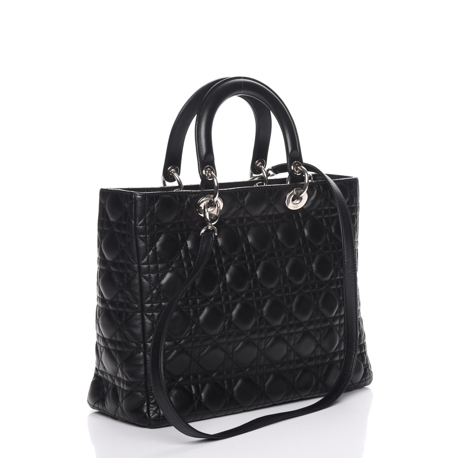 Christian Dior Lambskin Cannage Large Lady Dior Black 4 of 9