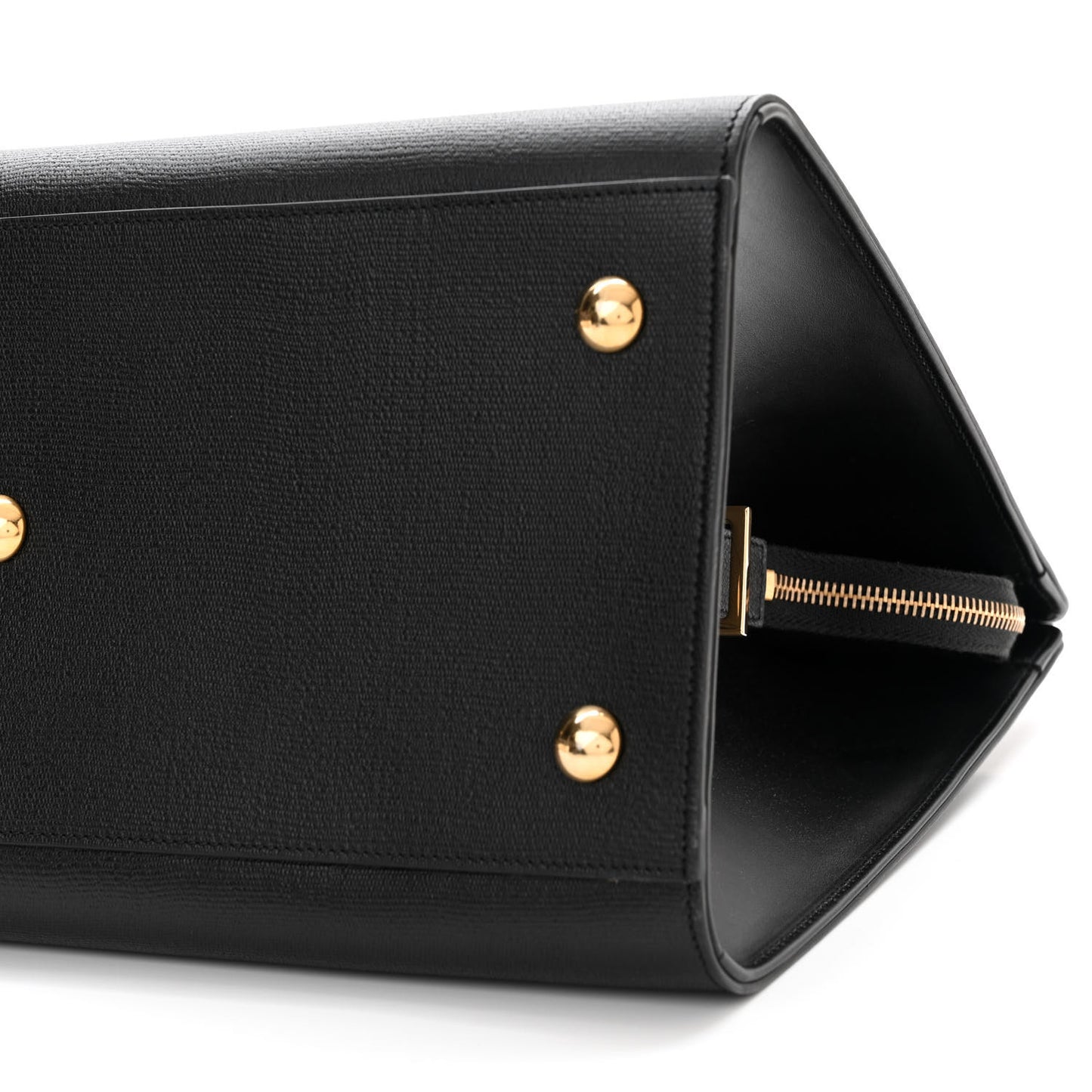 Textured Calfskin Medium Classic Y Cabas Black