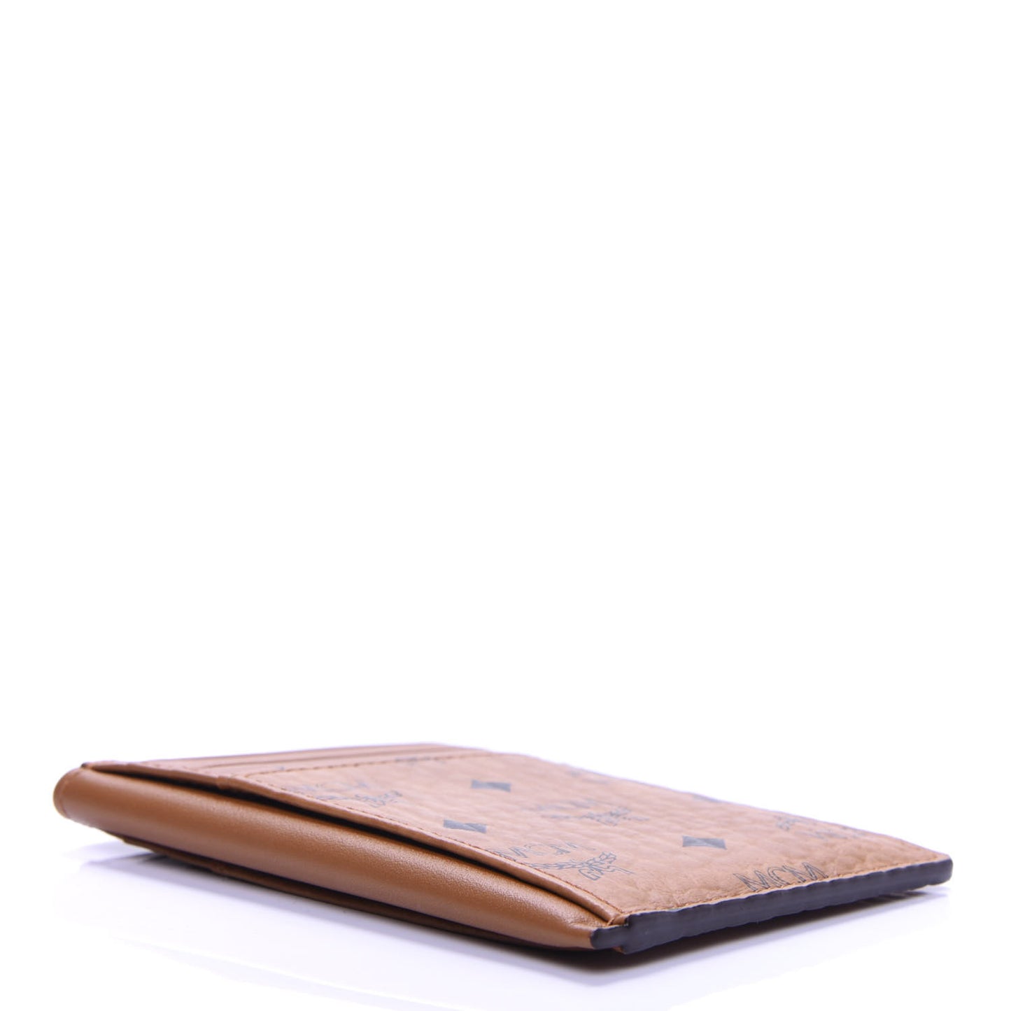 Visetos Money Clip Card Case Cognac