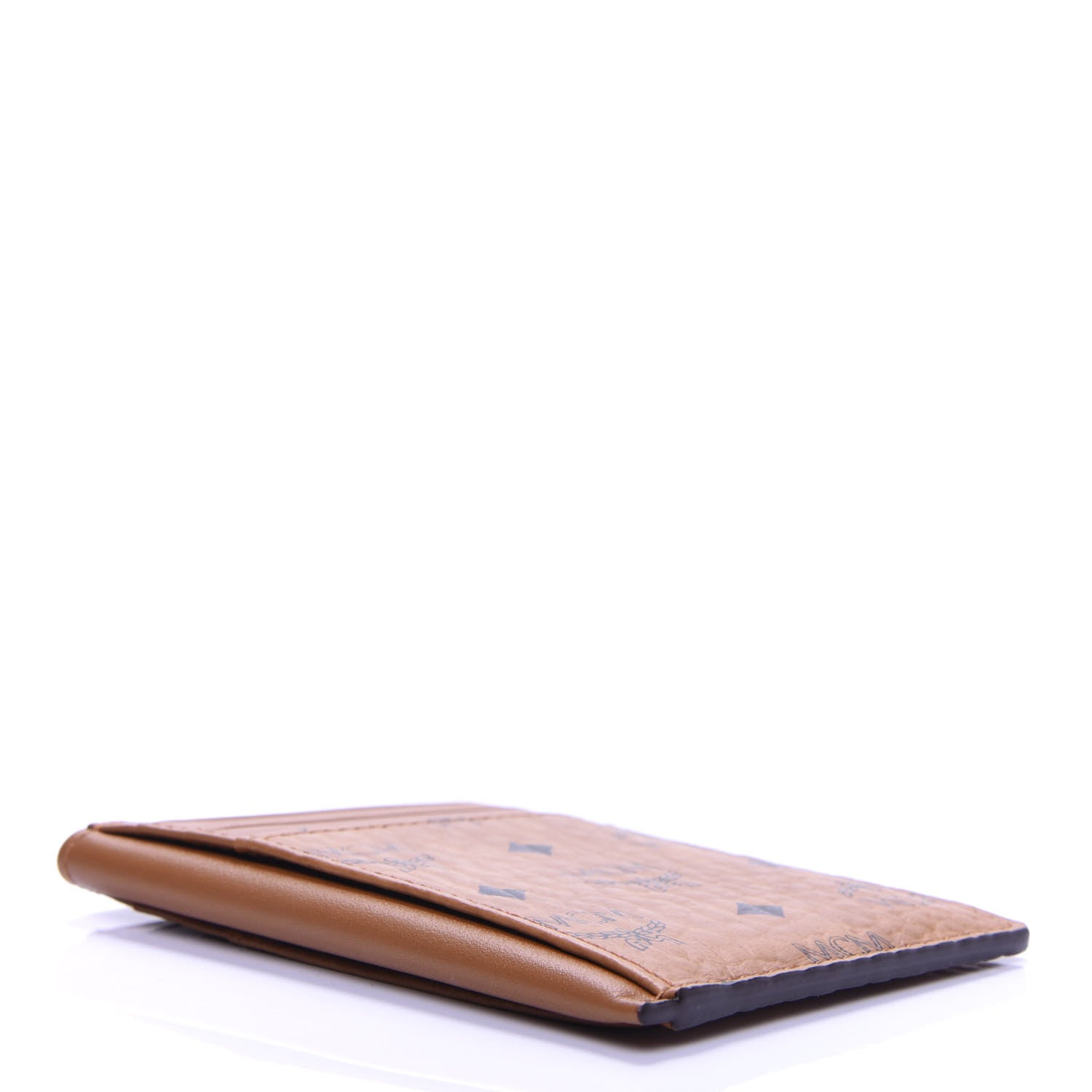 MCM Visetos Money Clip Card Case Cognac 4 of 7