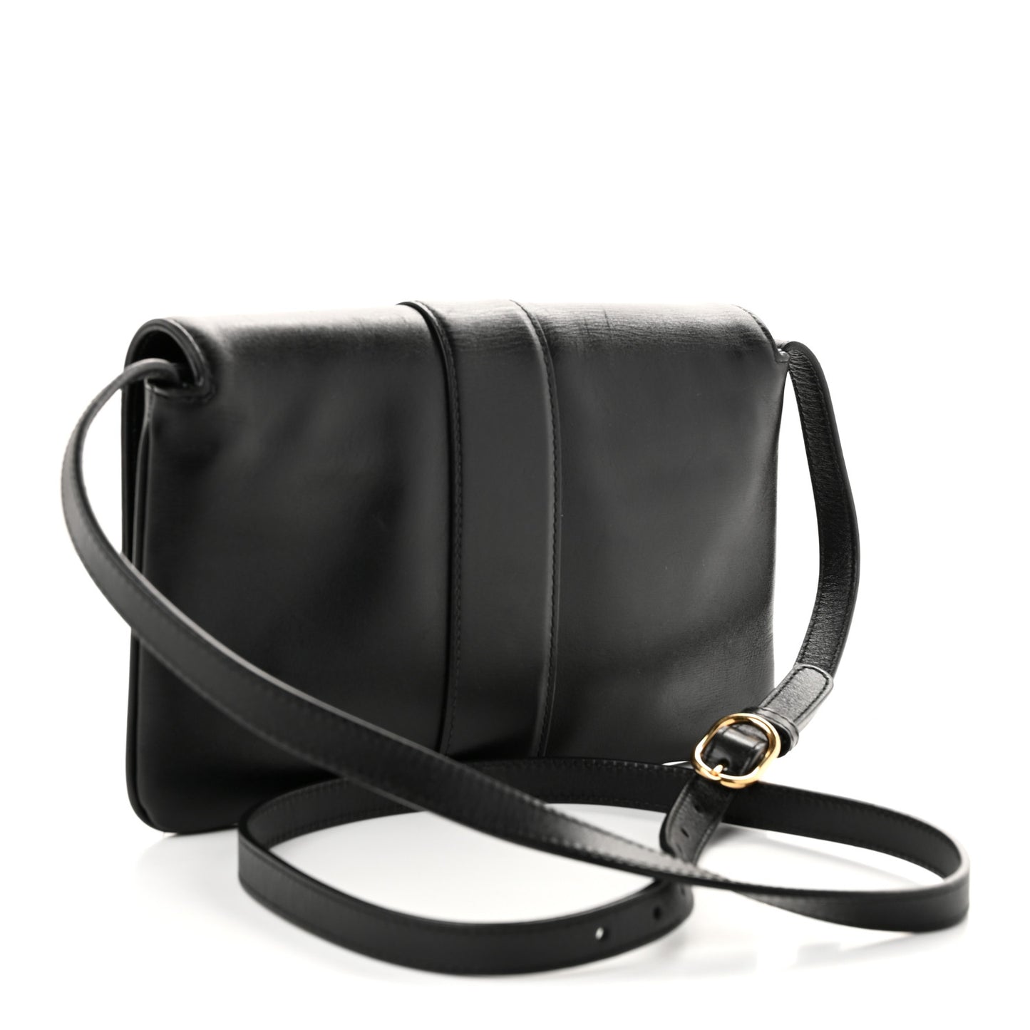 Vitello Palmellato Lux Small Arli Flap Shoulder Bag Black