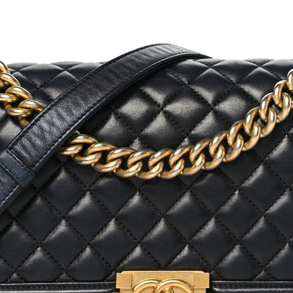 Chanel Lambskin Quilted Medium Boy Flap Black 8 of 10