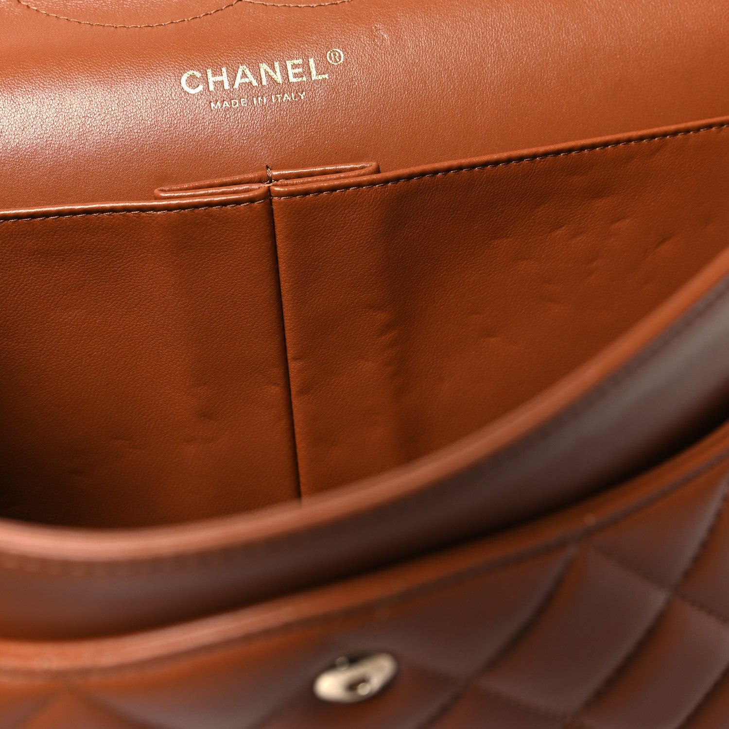 Chanel Lambskin Quilted Jumbo Double Flap Brown 11 of 12