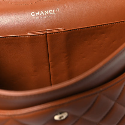 Chanel Lambskin Quilted Jumbo Double Flap Brown 11 of 12