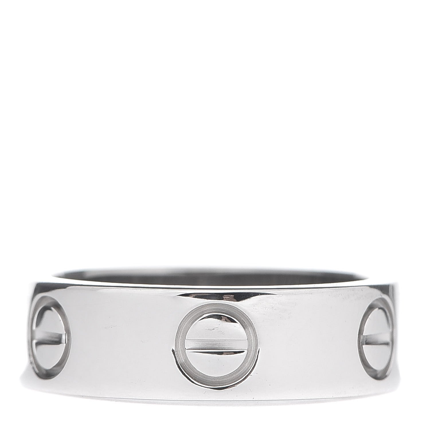 Cartier 18K White Gold 5.5mm LOVE Ring 49 4.75 3 of 5