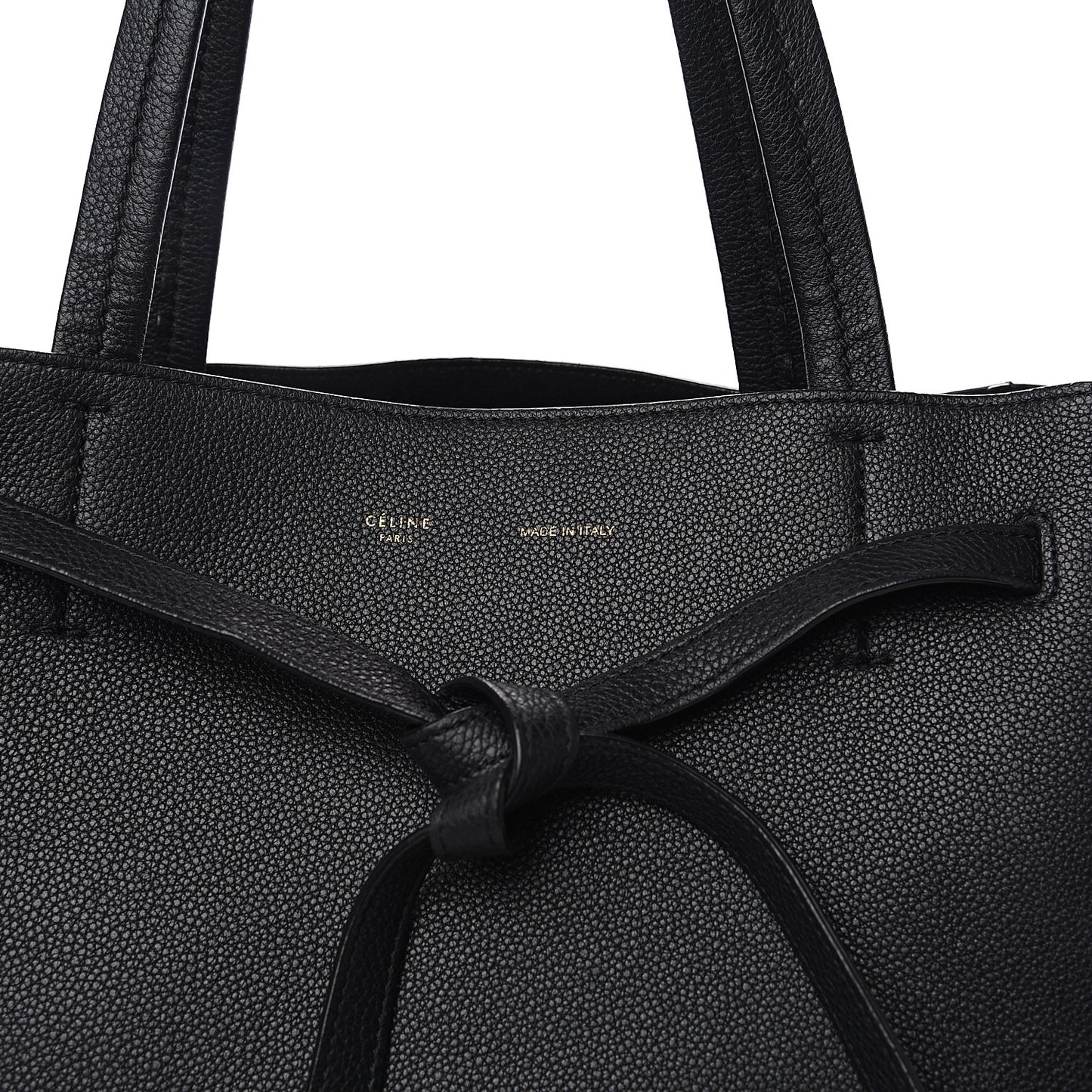Soft Grained Calfskin Small Belt Cabas Phantom Black
