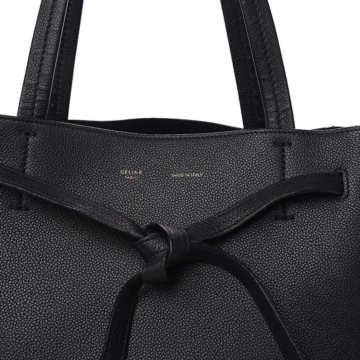 Celine Soft Grained Calfskin Small Belt Cabas Phantom Black 11 of 11