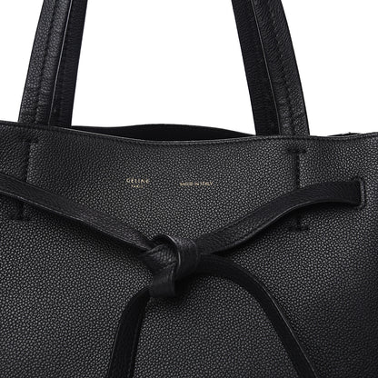 Celine Soft Grained Calfskin Small Belt Cabas Phantom Black 11 of 11