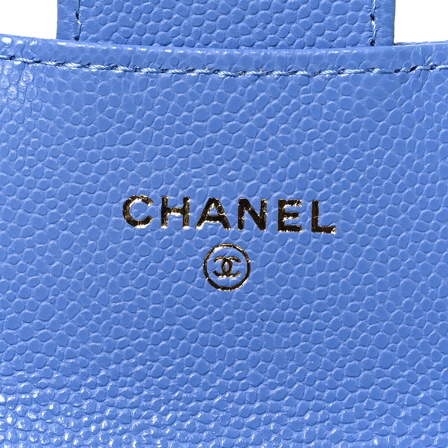 Chanel Caviar Quilted Flap Card Holder Wallet Blue 7 of 10