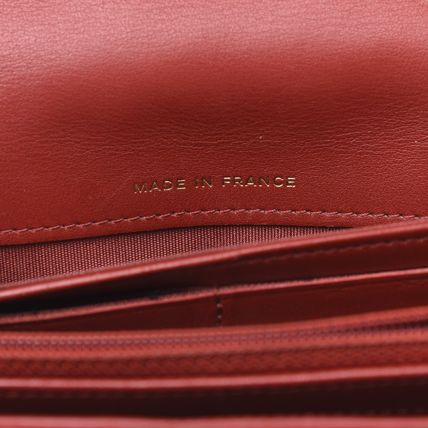 Chanel Calfskin Quilted Boy Chain Around Flap Wallet Red 6 of 13