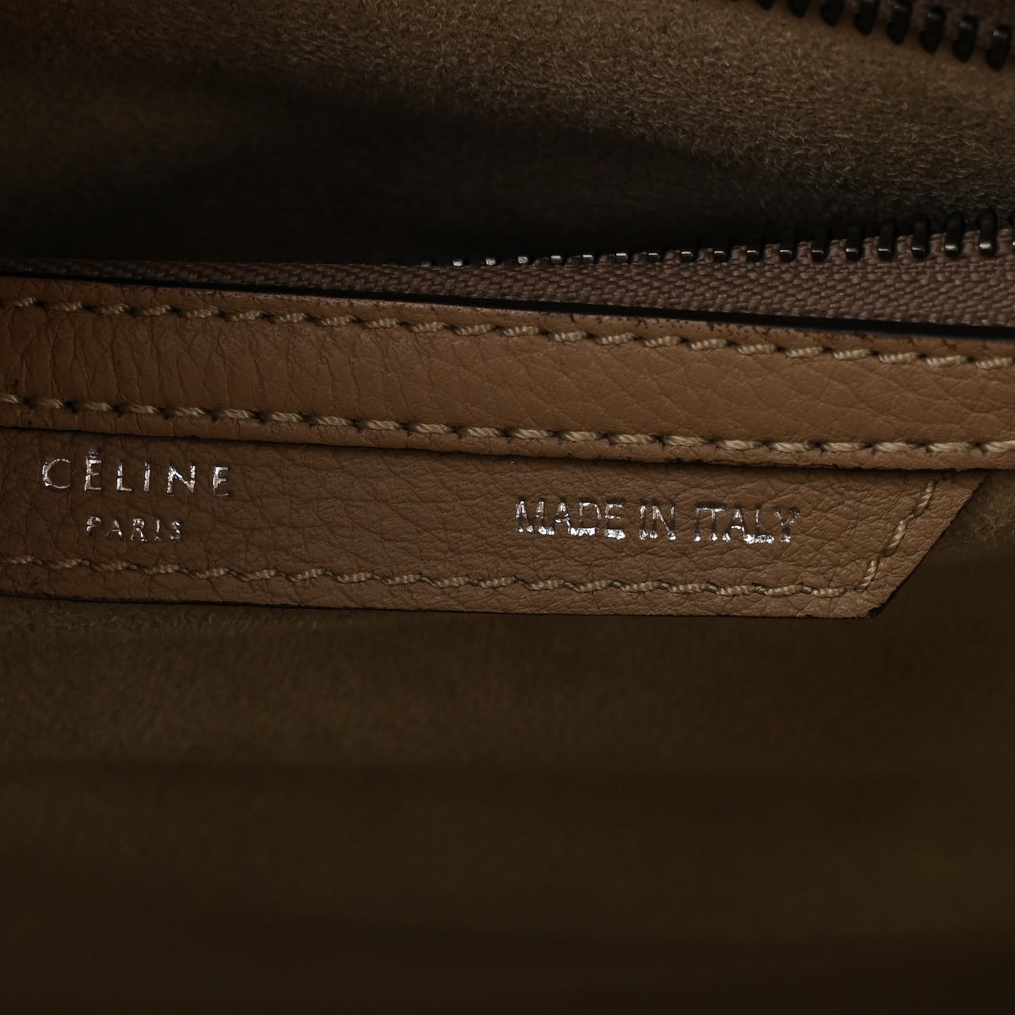 Drummed Calfskin Micro Luggage Dune