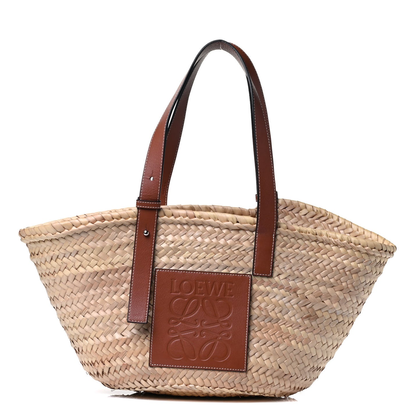 Raffia Basket Tote Bag Natural Tan