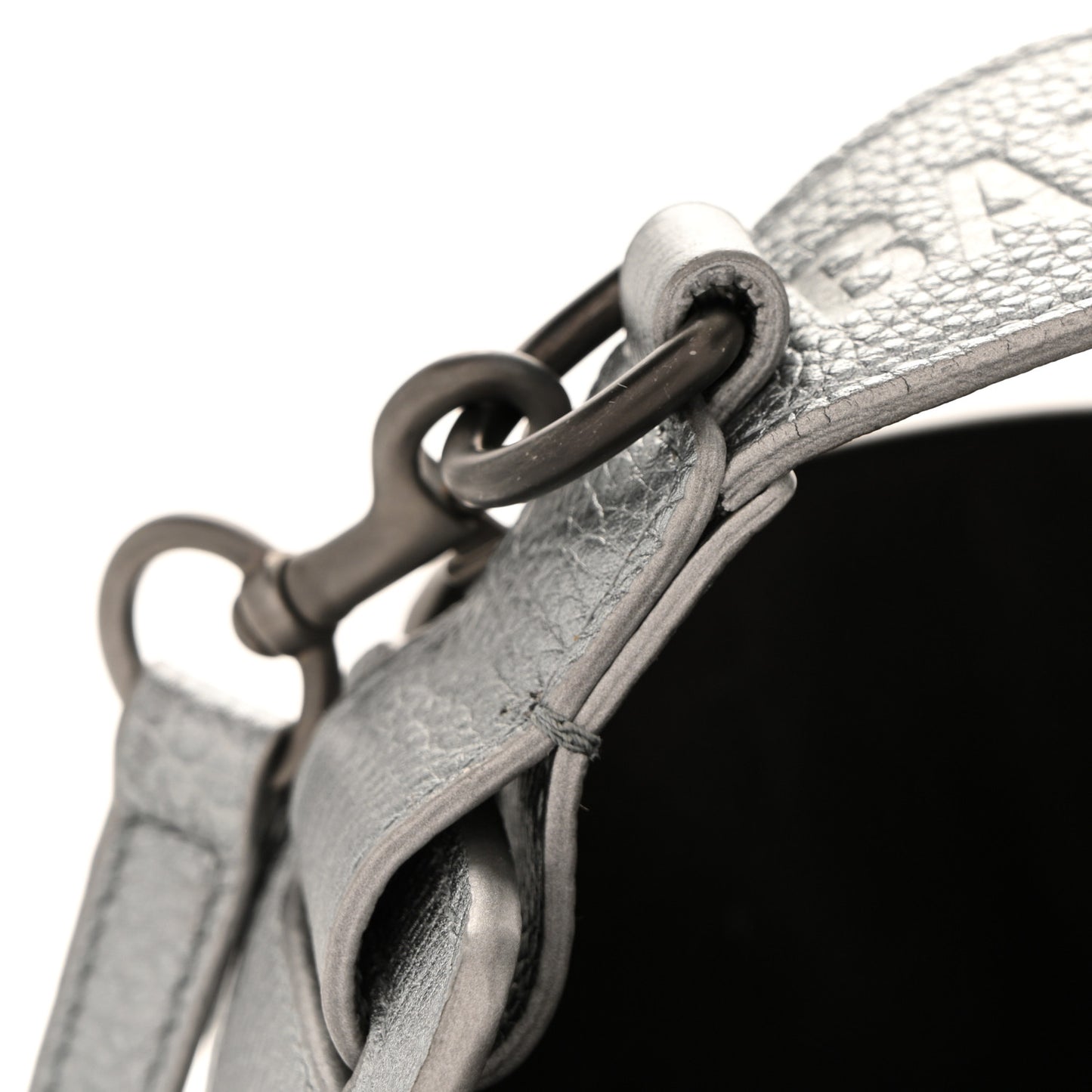 Metallic Calfskin XS Tool 2.0 North-South Tote Silver