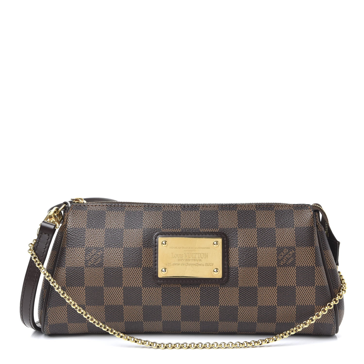 Louis Vuitton Damier Ebene Eva Clutch 1 of 9