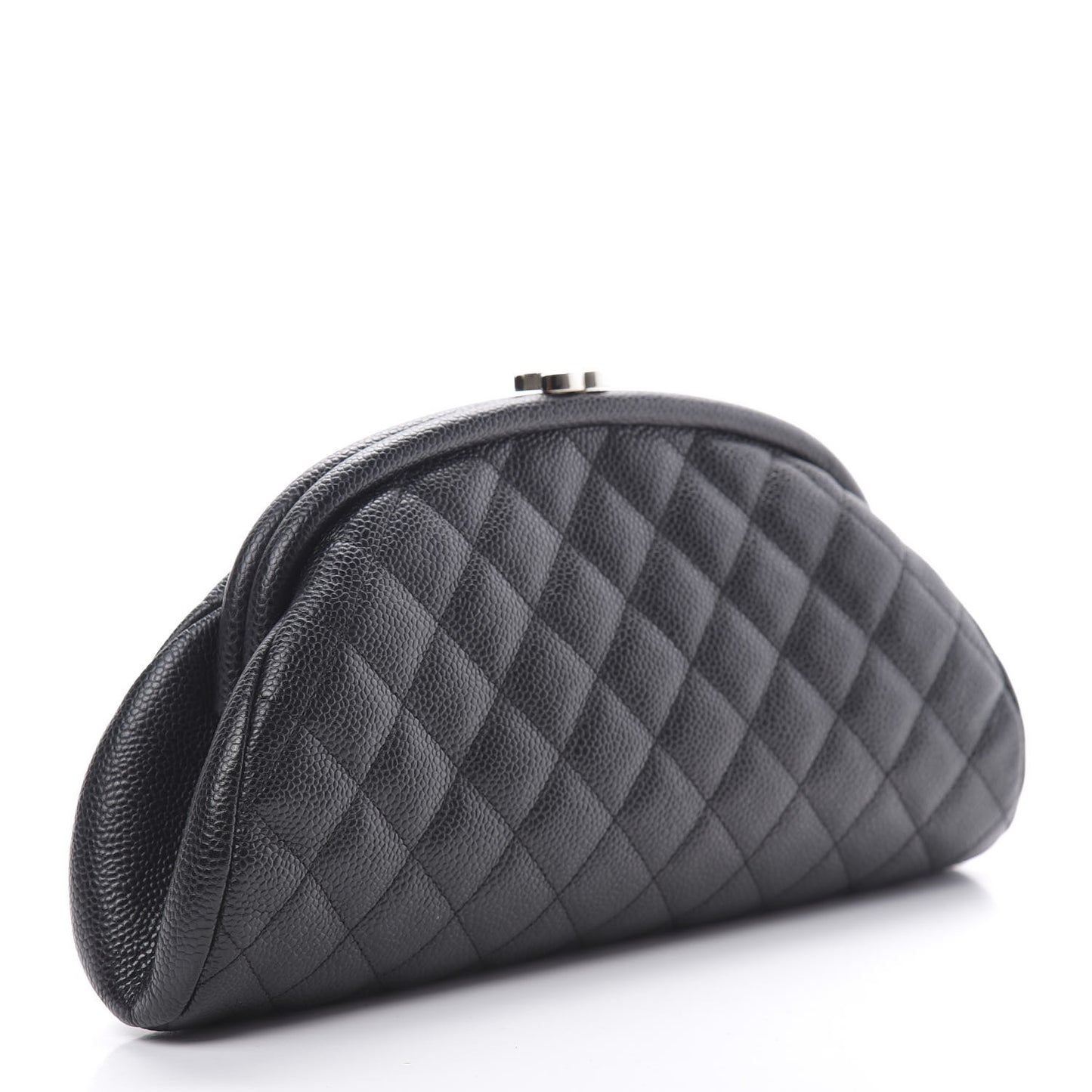 Caviar Quilted Timeless Clutch Black