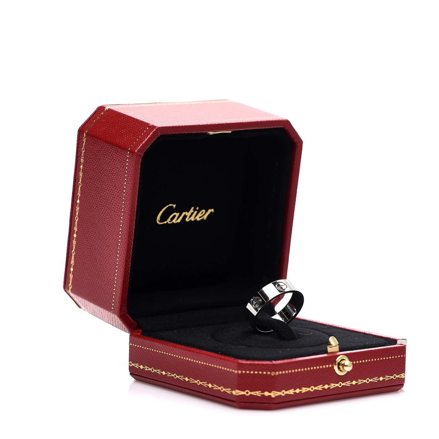 Cartier 18K White Gold 5.5mm LOVE Ring 56 7.5 4 of 4