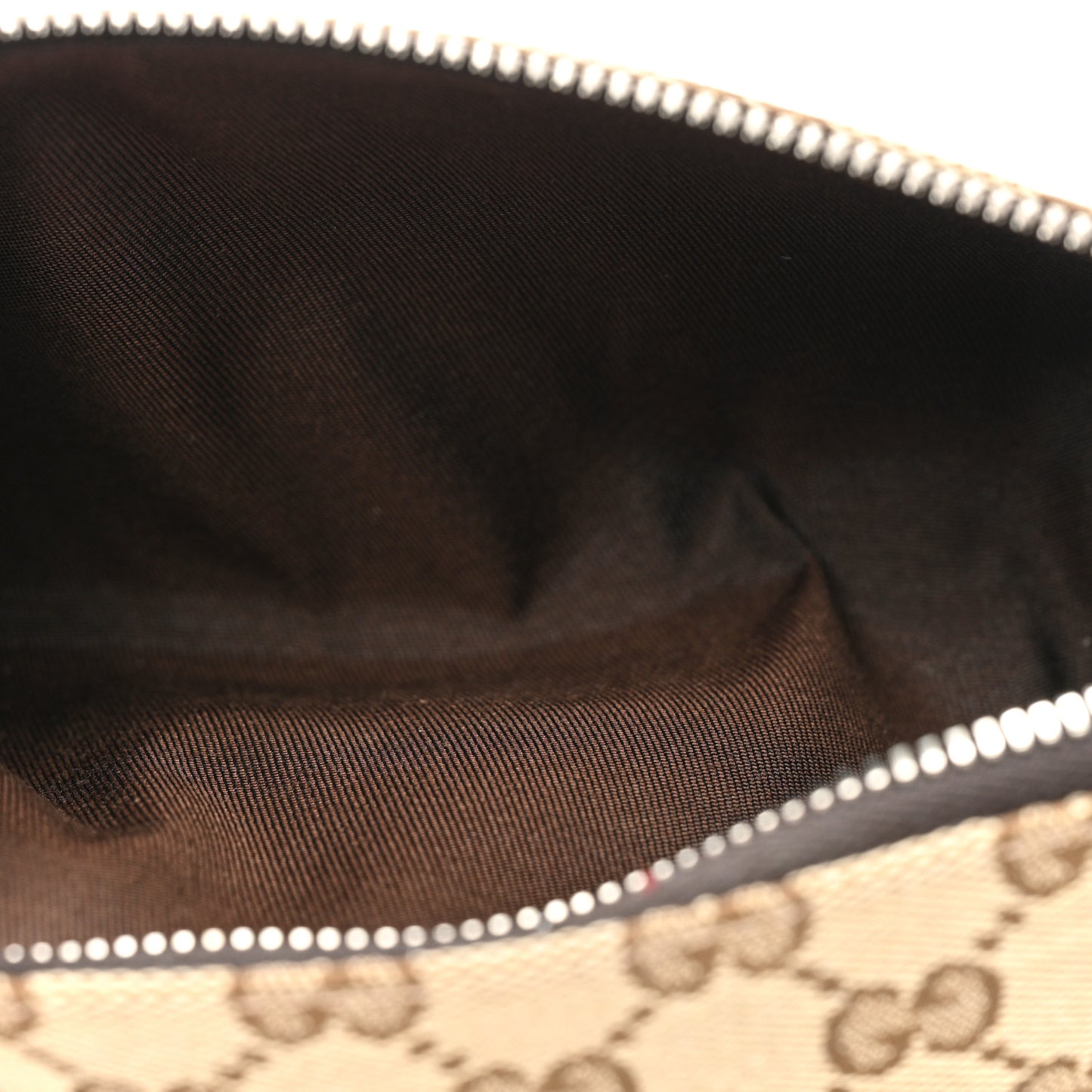 Monogram Dollar Calfskin Waist Pouch Beige Ebony Testa di Moro Marrone Scuro