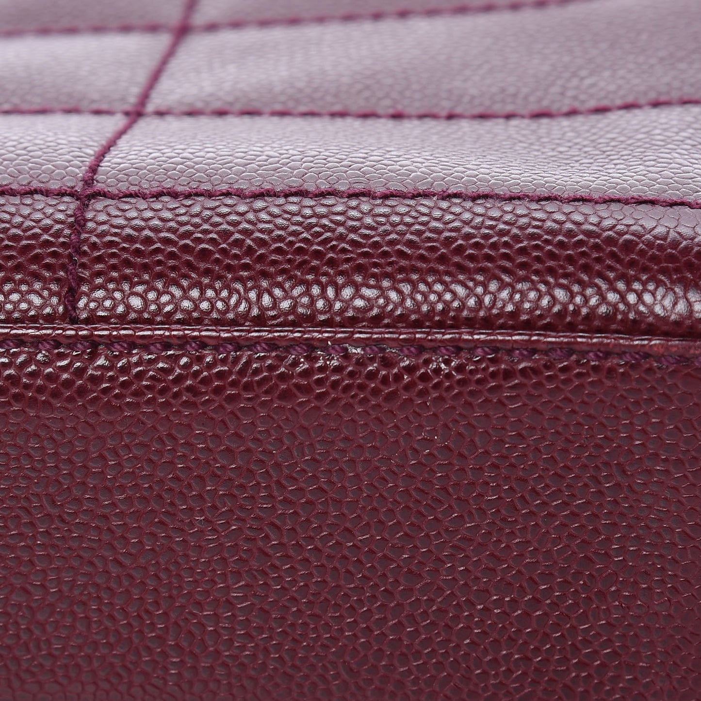 Caviar Chocolate Bar Quilted Shoulder Bag Burgundy