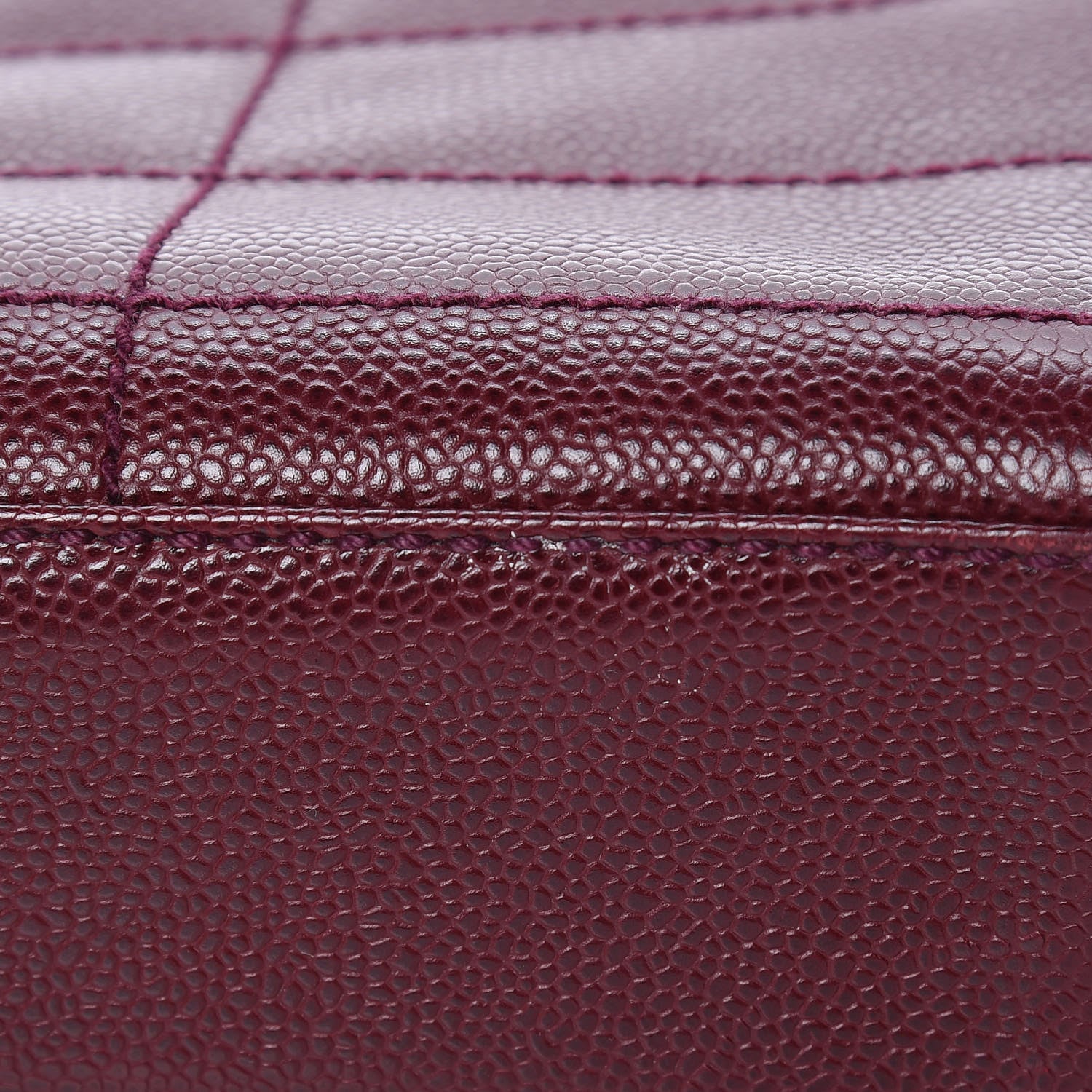 Chanel Caviar Chocolate Bar Quilted Shoulder Bag Burgundy 9 of 15