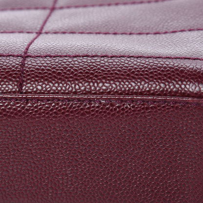 Chanel Caviar Chocolate Bar Quilted Shoulder Bag Burgundy 9 of 15