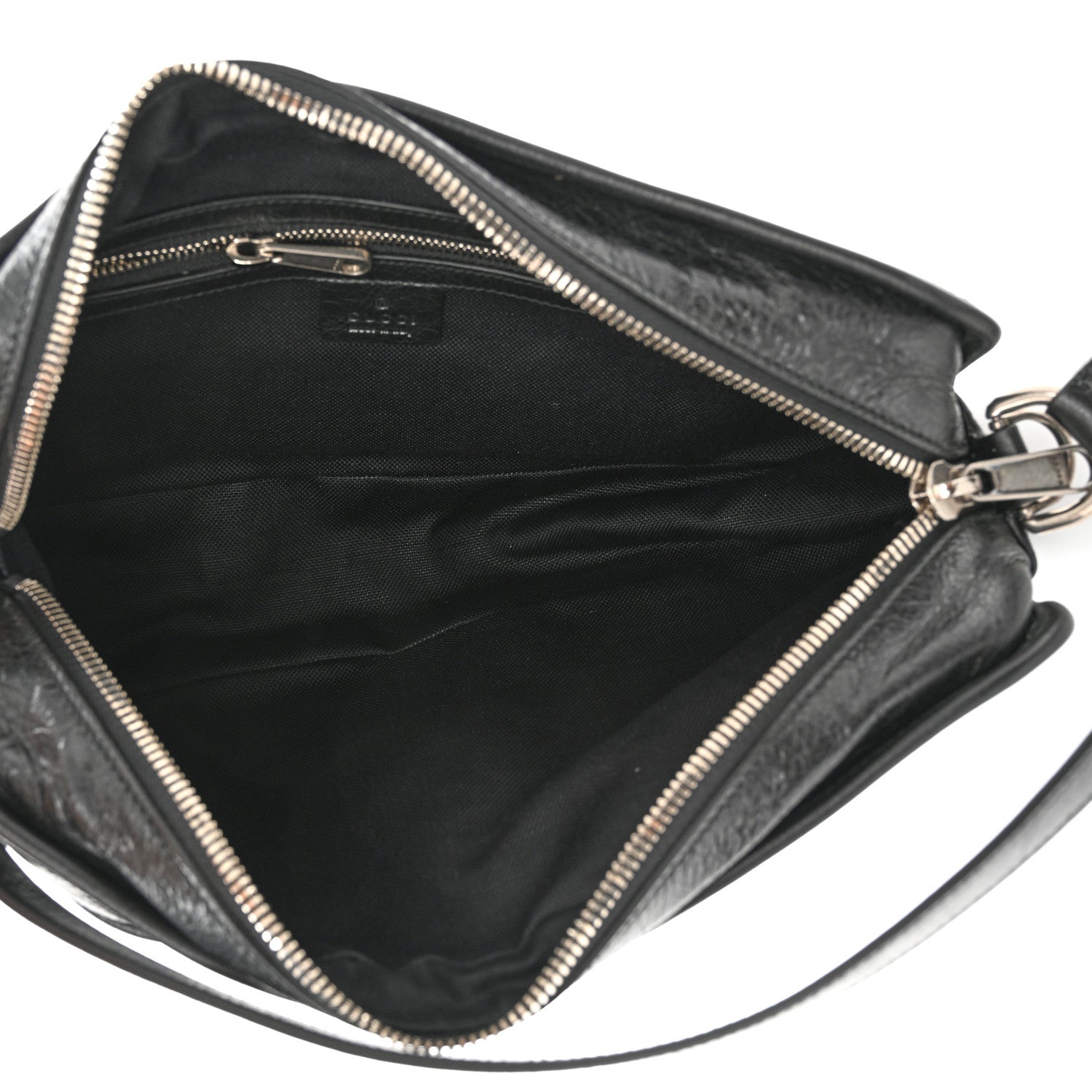 Gucci Fluffy Calfskin Morpheus Shoulder Bag Black 5 of 10