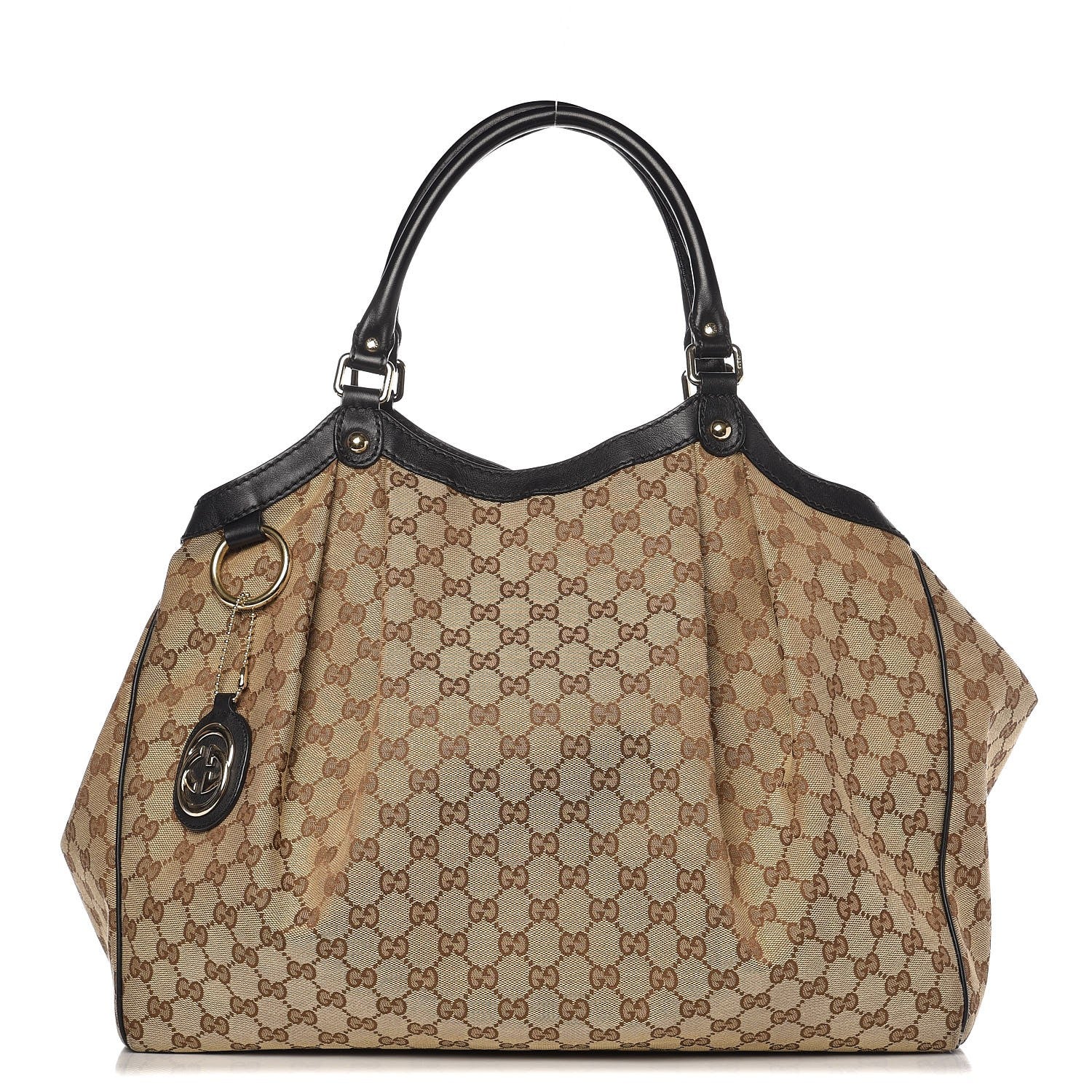 Gucci Monogram Large Sukey Tote Beige Ebony Black 2 of 30