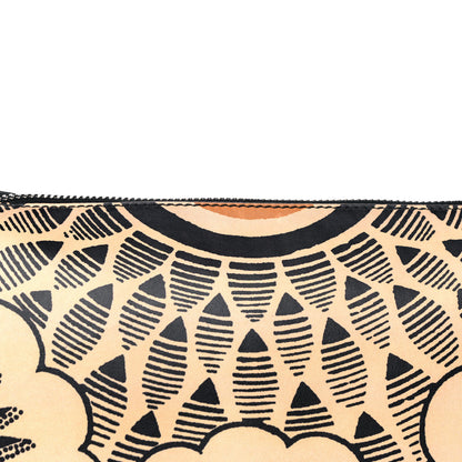 Valentino Garavani Calfskin Floral Print Mime Hobo Brown 6 of 8