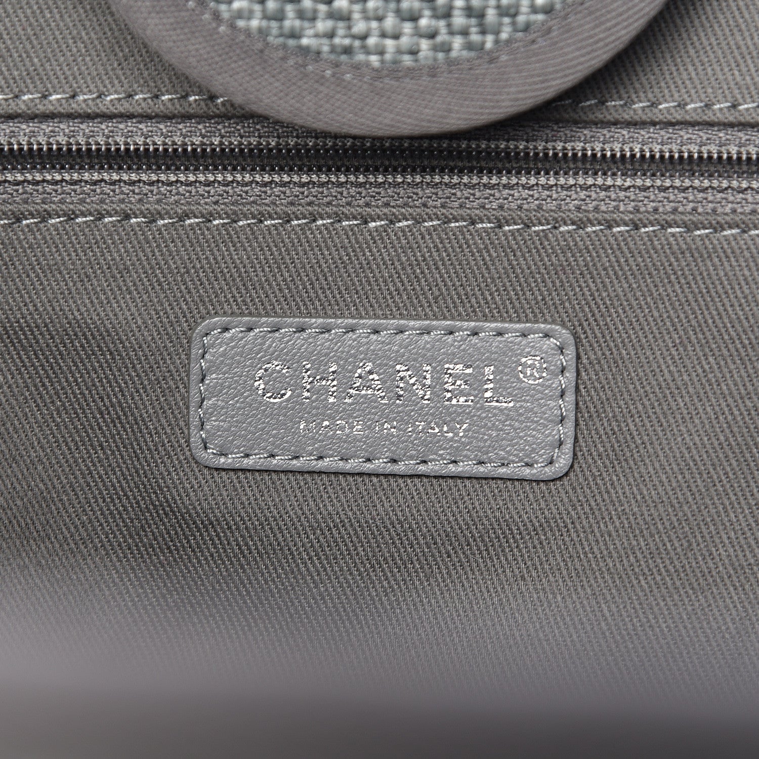 Chanel Canvas Large Deauville Tote Grey 6 of 11