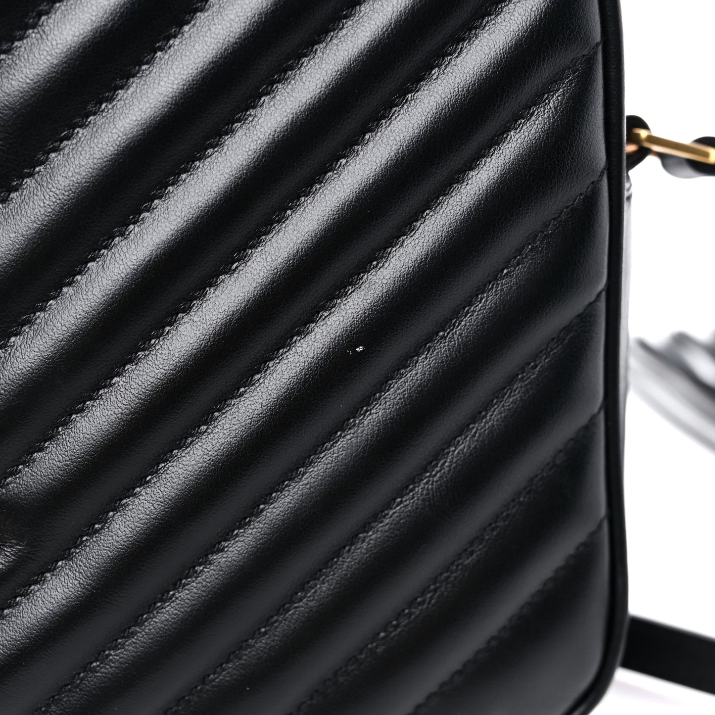 Calfskin Matelasse Monogram Lou Camera Bag Black