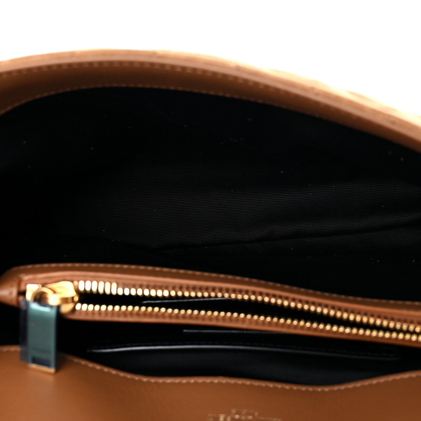Suede Matelasse Chevron Monogram Medium College Bag Cinnamon