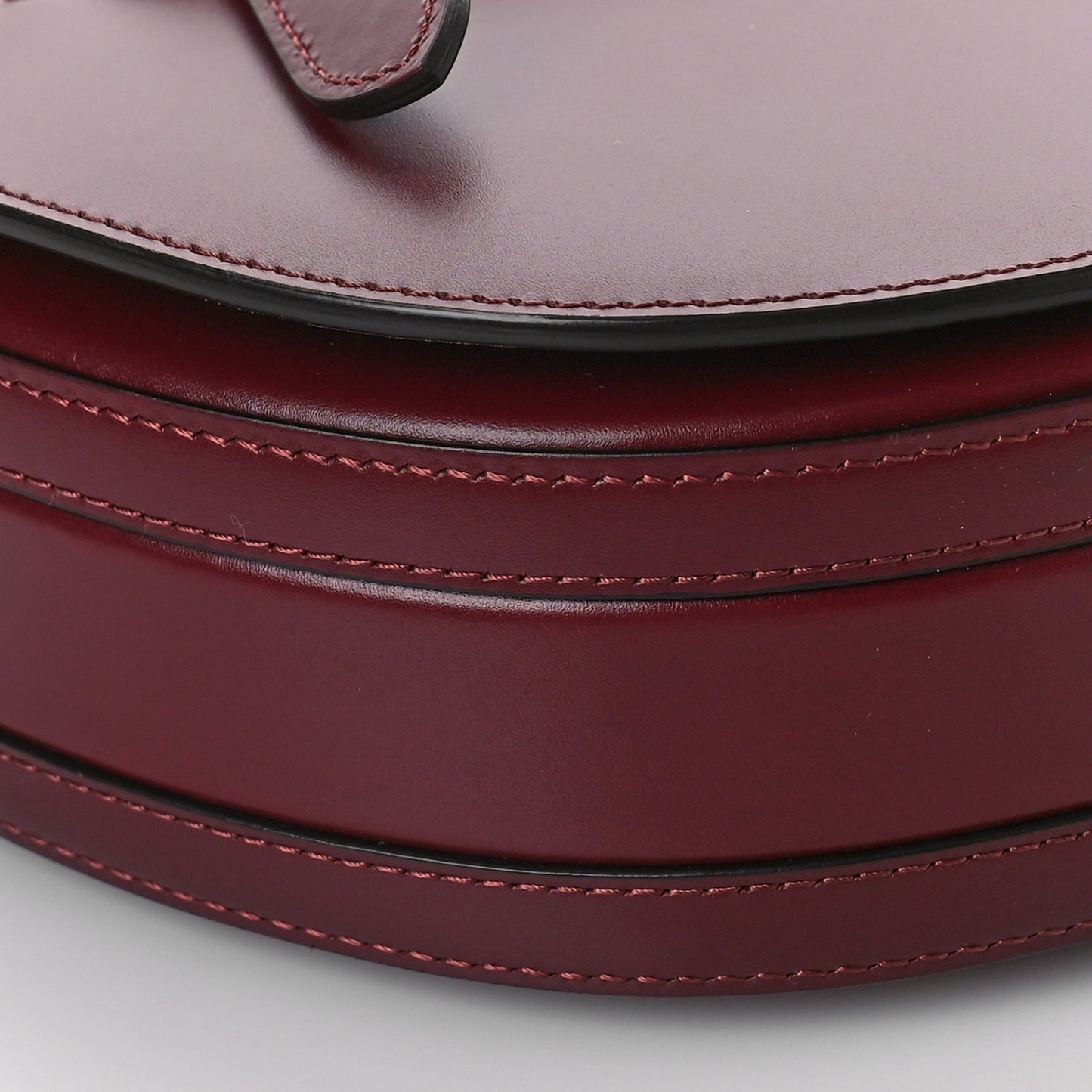 Calfskin Small Olympia Shoulder Bag Burgundy