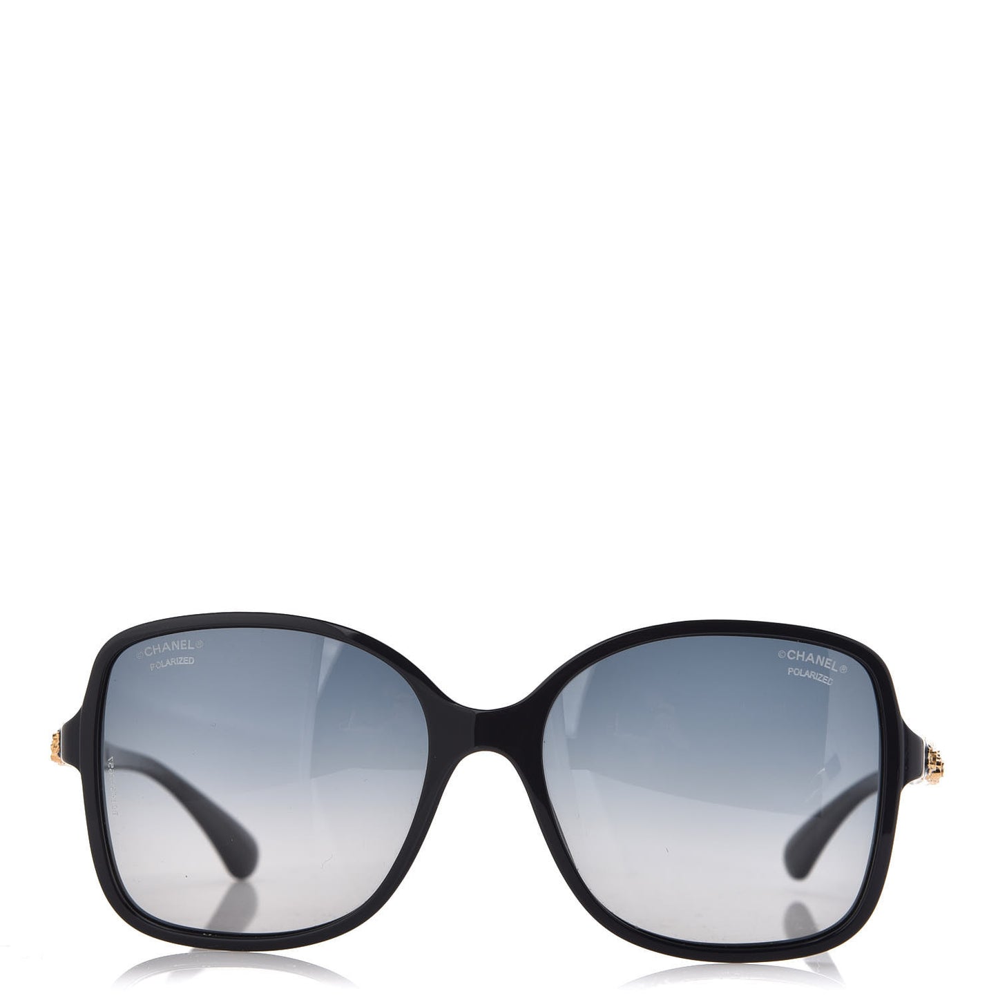 Acetate Polarized Bijou Square Sunglasses 5355 Black