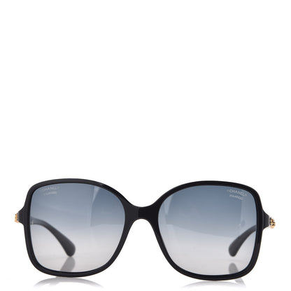 Chanel Acetate Polarized Bijou Square Sunglasses 5355 Black 3 of 9