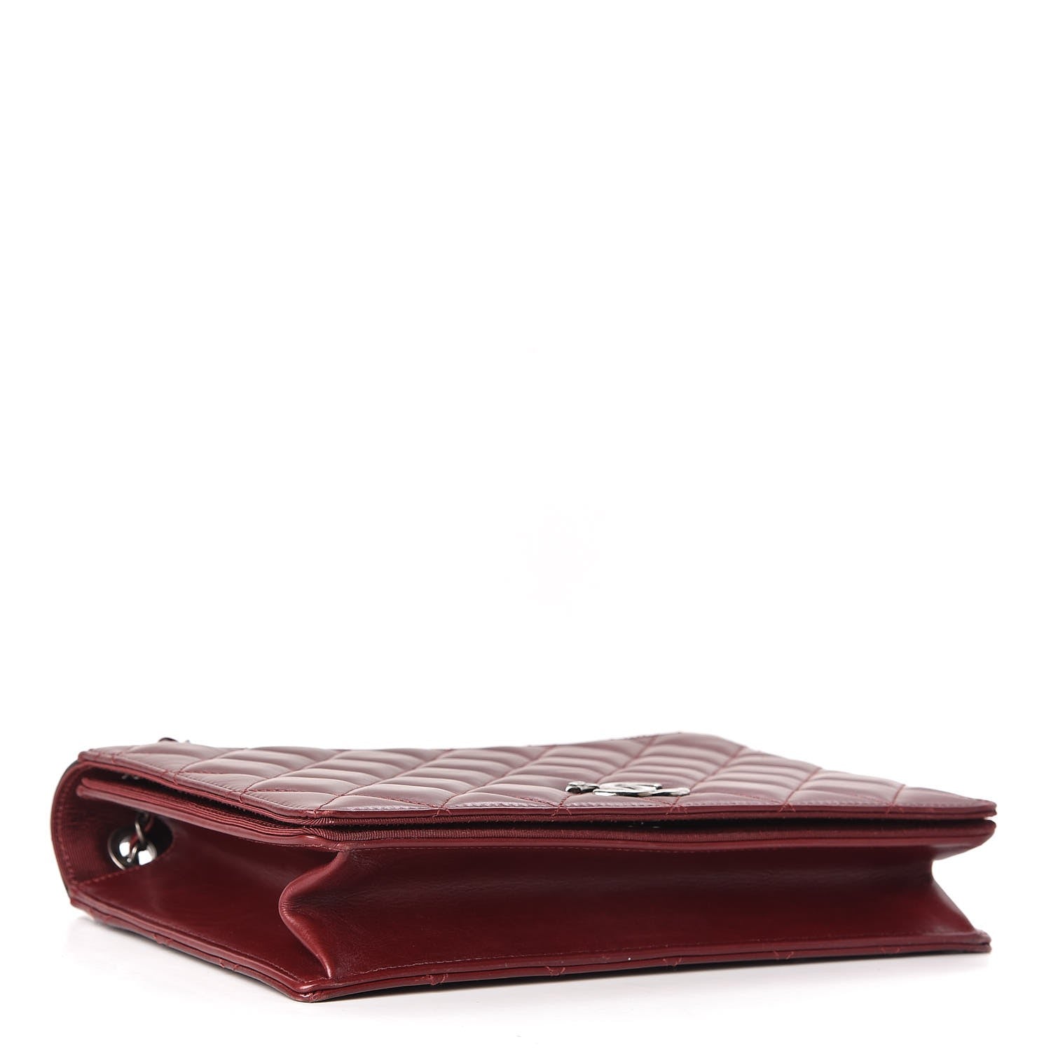 Chanel Calfskin Quilted Ballerine Flap Black Dark Red 4 of 13