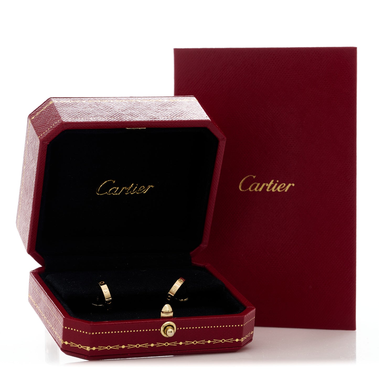 18K Yellow Gold Small LOVE Hoop Earrings