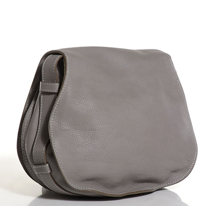 Chloe Calfskin Medium Marcie Round Crossbody Bag Cashmere Grey 3 of 9