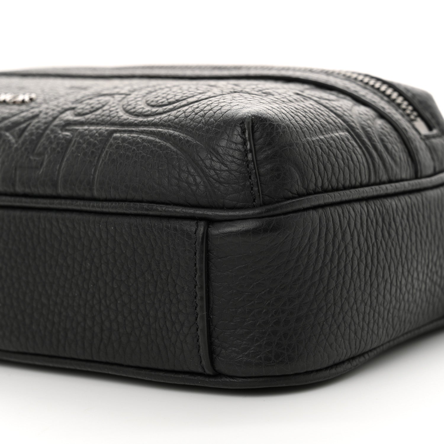 Christian Dior Grained Calfskin Embossed Dior Gravity Rider Zipped 2.0 Messenger Black 10 of 12