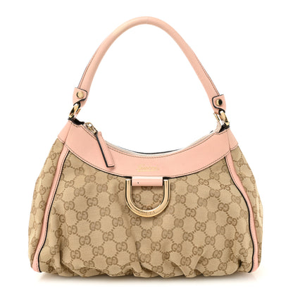 Gucci Monogram Medium D Gold Ring Hobo Pink 1 of 11