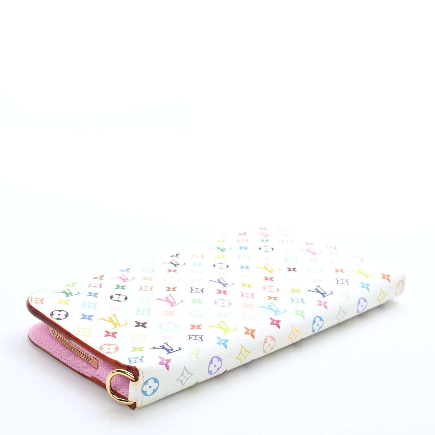Louis Vuitton Monogram Multicolor Insolite Wallet White Litchi 4 of 8