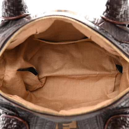 Fendi Zucca Nappa Nuvolata Vitello Tortuga Spy Bowler Tobacco Moro 5 of 10