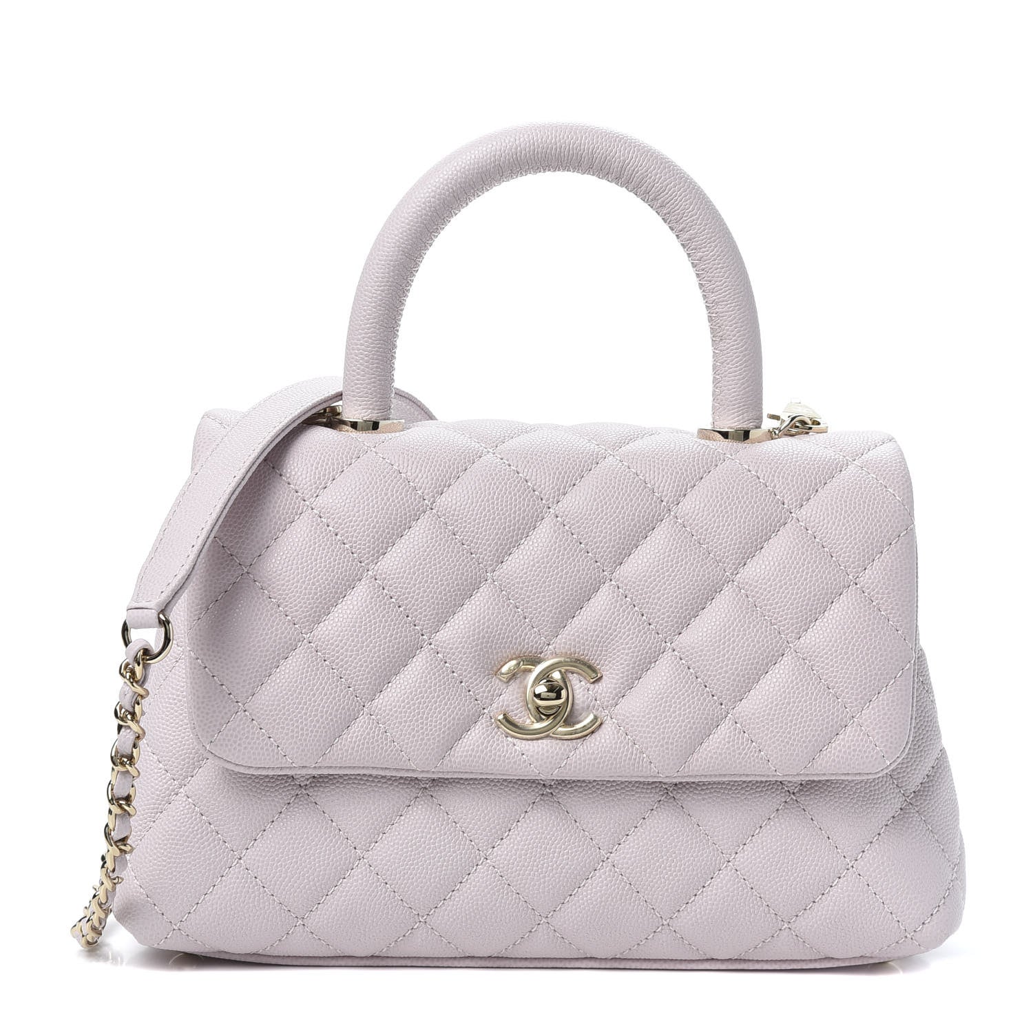 Chanel Caviar Quilted Mini Coco Handle Flap Lilas Lilac 1 of 9
