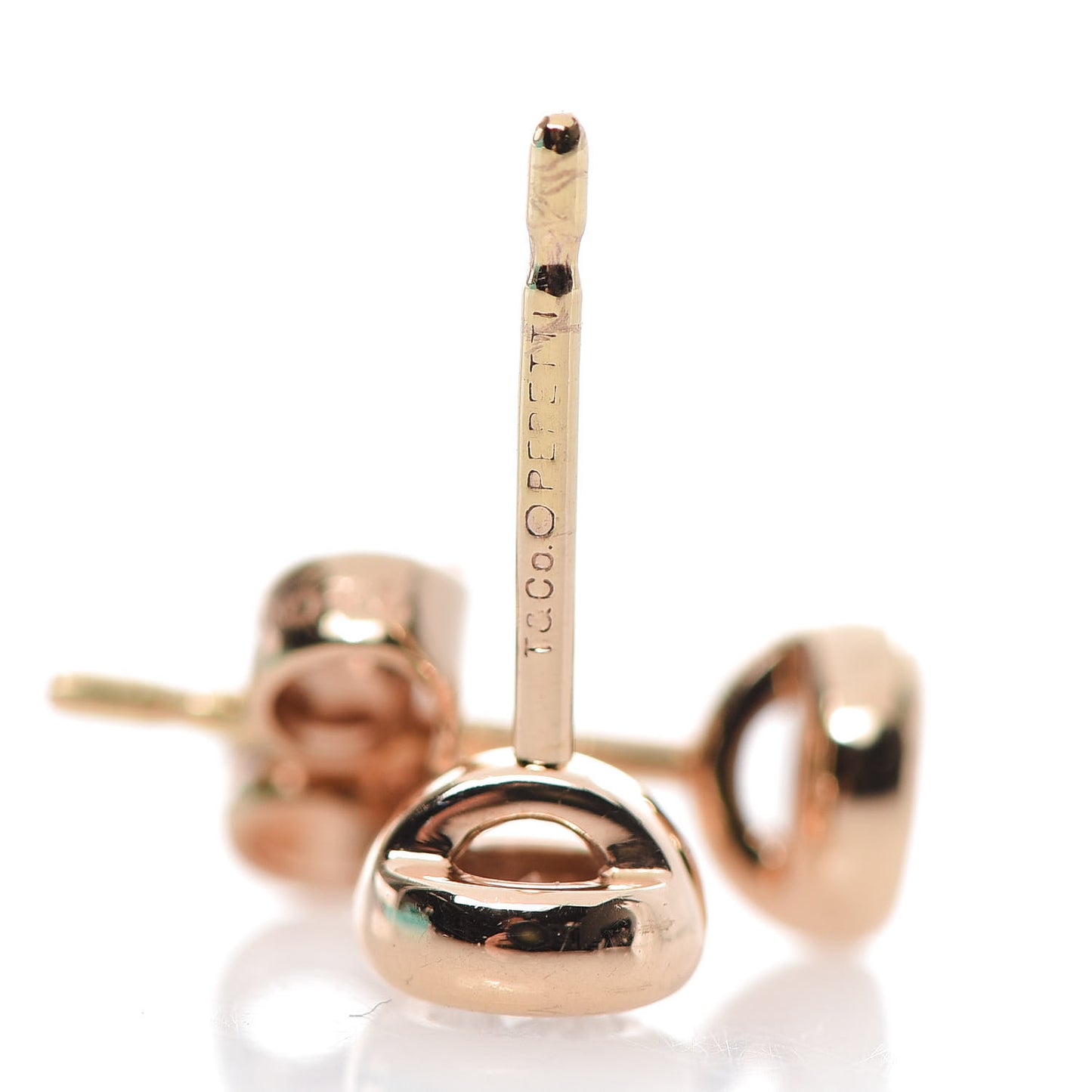 18K Rose Gold Diamond .20ctw Elsa Peretti Diamonds By The Yard Earrings
