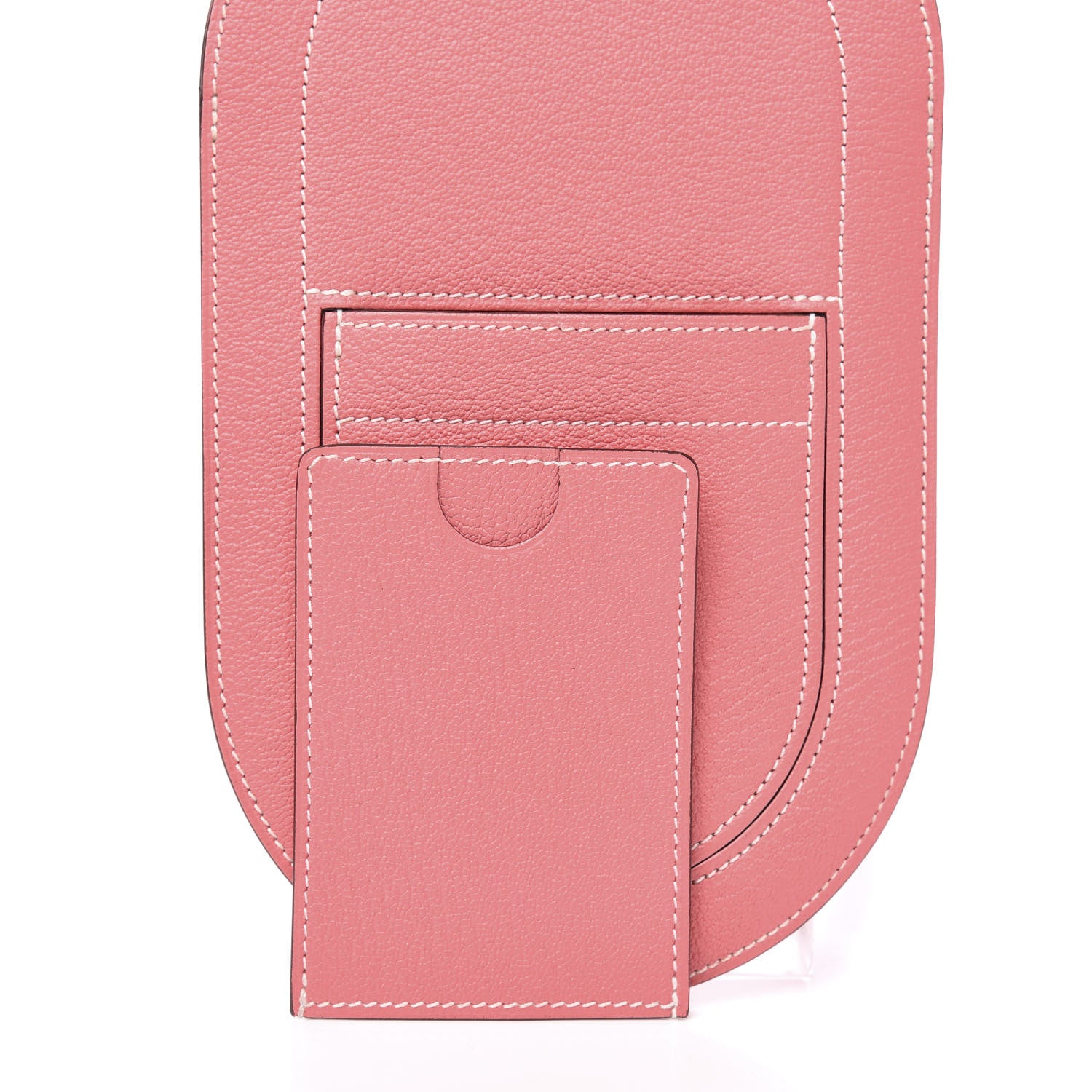 Hermes Chevre Mysore Verso In-The-Loop Phone To Go GM Case Rose Lipstick Brique 8 of 8