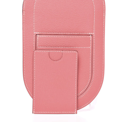 Hermes Chevre Mysore Verso In-The-Loop Phone To Go GM Case Rose Lipstick Brique 8 of 8